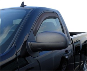 Chevrolet Silverado 1500 Standard Cab Wind Deflectors - Front - AVS - In-Channel - Smoke - `07-`13