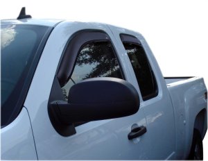 Chevrolet Silverado 1500 Wind Deflectors - Front + Rear - AVS - In-Channel - Smoke - `07-`13