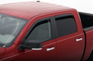 Dodge RAM 1500 In-Channel Ventvisor - Front + Rear - AVS - Smoke - `09-`18