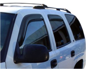 Cadillac Escalade Wind Deflectors - Front + Rear - AVS - In-Channel - Smoke - `02-`06