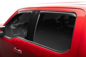 Ford F-250 Super Duty Wind Deflectors - Front + Rear - AVS - In-Channel - Smoke - `17-`18 Ford F-250 Super Duty Wind Deflectors - Front + Rear - AVS - In-Channel - Smoke - `17-`18