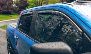 Nissan Navara King Cab Window Deflectors - Front & Rear - AVS - In-Channel Ventvisor - Smoke - `05-`18