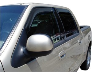 Lincoln Blackwood Wind Deflectors - Front + Rear - AVS - In-Channel Ventvisor - Smoke - `02-`03