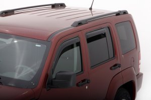 Jeep Liberty In-Channel Ventvisors - Front + Rear - AVS - Smoke - `08-`14