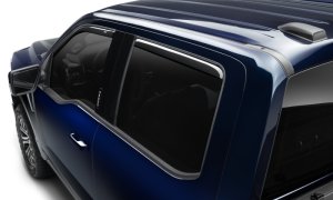 Ford F-150 Supercrew Wind Deflectors - Front + Rear - AVS - In-Channel - Smoke - `15-`18