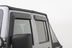 Jeep Wrangler 70th Anniversary Ventvisor & Aeroskin Deflector Combo Kit - AVS - Low Profile - Matte Black - 2011