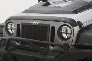 Jeep Wrangler Sport Ventvisor & Aeroskin Deflector Combo Kit - AVS - Low Profile - Matte Black - `10-`17