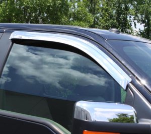 Chevrolet Silverado 1500 Wind Deflectors - Front - AVS - Chrome - `07-`13