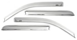 Chevrolet Equinox Wind Deflectors - Front + Rear - AVS - Ventvisor Outside Mount - Chrome - `10-`17