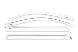 Chevrolet Silverado 2500 Wind Deflector - Front + Rear - AVS - Ventvisor - Chrome - `15-`18