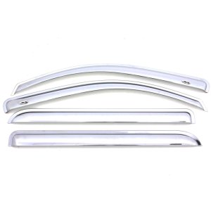 Chevrolet Silverado 1500 Wind Deflectors - Front + Rear - AVS - Chrome - `20-`22
