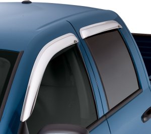RAM 1500 Crew Cab Wind Deflectors - Front + Rear - AVS - Ventvisor - Chrome - 2019