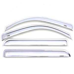 RAM 1500 Crew Cab Wind Deflectors - Front + Rear - AVS - Ventvisor - Chrome - 2019
