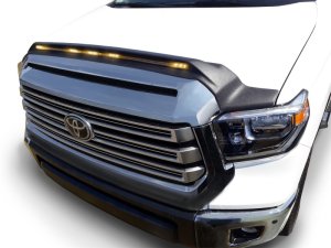 Toyota Tundra Hood Deflector - Front - AVS - Aeroskin LightShield - Black - `14-`19 Toyota Tundra Hood Deflector - Front - AVS - Aeroskin LightShield - Black - `14-`19