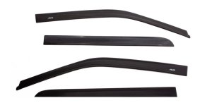 Jeep Wrangler Unlimited Wind Deflectors - AVS - Low Profile - Matte Black - `07-`18 Jeep Wrangler Unlimited Wind Deflectors - AVS - Low Profile - Matte Black - `07-`18