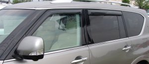 Infiniti QX56 Wind Deflectors - AVS - Ventvisor Outside Mount - Smoke - `11-`13