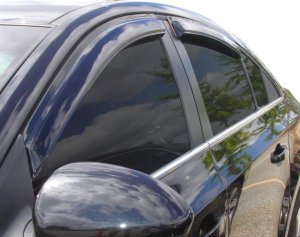 Chevrolet Cruze Wind Deflectors - AVS - Ventvisor, Outside Mount, 4pc - Smoke - `11-`15 Chevrolet Cruze Wind Deflectors - AVS - Ventvisor, Outside Mount, 4pc - Smoke - `11-`15