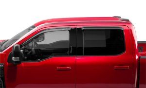 Ford F-150 Supercrew Wind Deflectors - AVS - Outside Mount, 4pc - Smoke - `15-`18