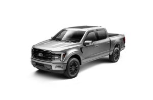 Ford F-150 Supercrew Wind Deflectors - AVS - Outside Mount, 4pc - Smoke - `15-`18