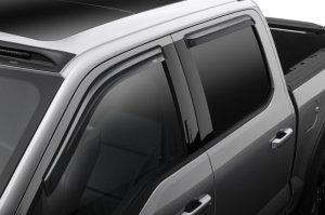 Ford F-150 Supercrew Wind Deflectors - AVS - Outside Mount, 4pc - Smoke - `15-`18