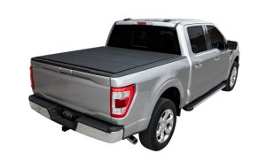 Ford F-250 Tonneau Cover - Access - LOMAX Professional Series Tri-Fold - Black Diamond - `17-`22