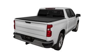Toyota Tundra Tonneau Cover - Access - LOMAX Tri-Fold, Urethane Finish - Black - `07-`21