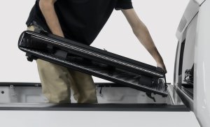 GMC Sierra 3500 Tonneau Cover - Access - LOMAX Tri-Fold - Carbon Fiber - `15-`19
