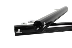Ford Mustang Cobra Jet Fuel Rails - Aeromotive - ORB-08 inlet and outlet ports - Black - `10-`12
