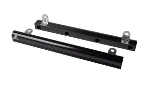 Ford Mustang Cobra Jet Fuel Rails - Aeromotive - ORB-08 inlet and outlet ports - Black - `10-`12