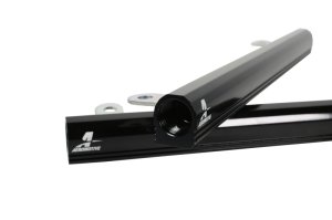 Ford Mustang Cobra Jet Fuel Rails - Aeromotive - ORB-08 inlet and outlet ports - Black - `10-`12