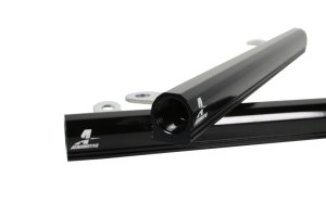 Ford Mustang Cobra Jet Fuel Rails - Aeromotive - ORB-08 inlet and outlet ports - Black - `10-`12