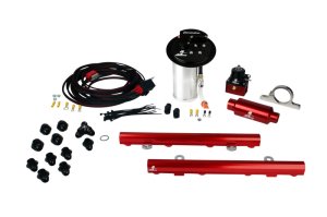 Ford Mustang Fuel System - Aeromotive - Stealth EFI System with Eliminator Pump/Deluxe Wiring Kit/5.0L 4V Rails - `10-`17