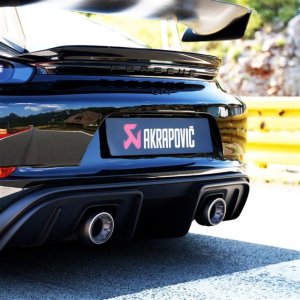 Porsche Cayman GT4 Performance Exhaust - Akrapovic - Tail Pipe Set - Titanium - `20-`27
