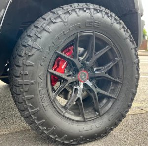 Ram 1500 Brake Kit - Front - Alcon - 376x42mm Rotors + 6-Piston Calipers - Red - `21-`23