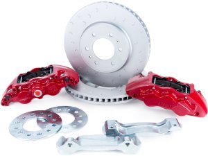 Ford F-150 Brake Kit - Front - Alcon - 6-Piston Calipers + 347x36mm Rotors - Red - `09-`20