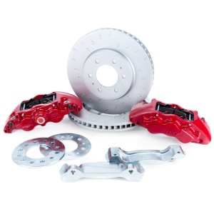 Ford F-150 Brake Kit - Front - Alcon - 6-Piston Calipers + 347x36mm Rotors - Red - `09-`20
