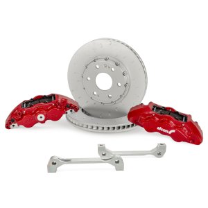 GMC Sierra Brake Kit - Front - Alcon - 355x33mm Rotors + 6-Piston Caliper - Red - `19-`27