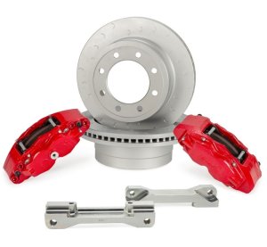 Ford F250 Brake Kit - Rear - Alcon - 363x38mm Rotors + 4 Piston - Red - `17-`27