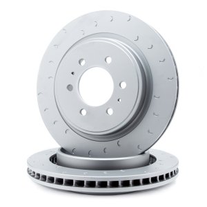 Ford F-150 Brake Rotors (2) - Rear - Alcon - Slotted - `10-`27
