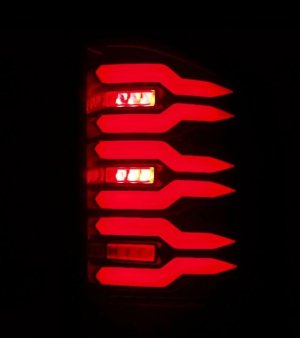 Chevrolet Silverado 1500 Tail Lights - AlphaRex - Luxx-Series LED - Black/Red - `07-`14