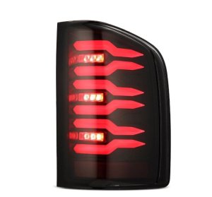 Chevrolet Silverado 2500HD Tail Lights - AlphaRex - Luxx-Series LED - Black/Red - `07-`14