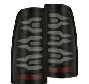 GMC Sierra Tail Light Converters - AlphaRex - LUXX-Series LED Taillights - Black - `99-`06