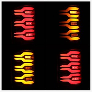 Chevrolet Silverado Tail Lights - AlphaRex - Luxx-Series LED w/Activ Light/Seq Signal - Black - `14-`18