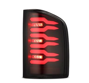 Chevrolet Silverado 2500HD Tail Lights - AlphaRex - Luxx-Series LED - Black with Smoked Lens - `07-`14