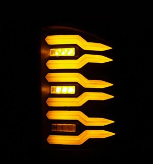 Chevrolet Silverado 2500HD Tail Lights - AlphaRex - Luxx-Series LED - Black with Smoked Lens - `07-`14