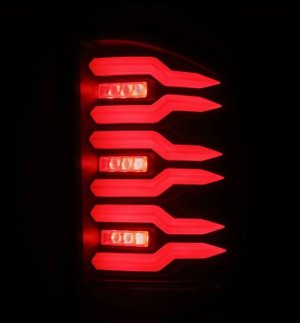 Chevrolet Silverado 3500HD Tail Lights - AlphaRex - Luxx-Series LED - Black with Smoked Lens - `07-`14