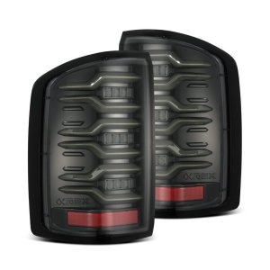 GMC Sierra 1500 Tail Lights - Rear - AlphaRex - LUXX-Series LED - Alpha Black - `14-`18