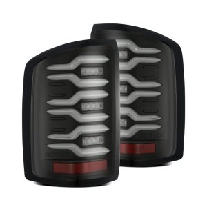 GMC Sierra 1500 Tail Lights - AlphaRex - LUXX-Series LED - Black - `14-`18