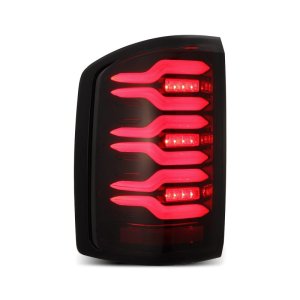 GMC Sierra 1500 Tail Lights - AlphaRex - LUXX-Series LED - Black/Red - `14-`18