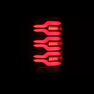 GMC Sierra 3500HD Tail Lights - AlphaRex - LUXX-Series LED - Black/Red - `14-`18